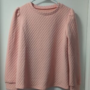 Quilted Pink Puff Sleeve Top